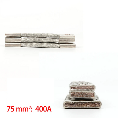 M4 75mm² Copper Braided Busbar Battery Connector Strap