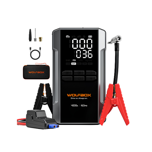 Portable 12V Jump Starter 160PSI Tire Inflator 4000A