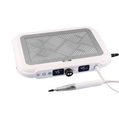 Professional Nail Dust Vacuum with Dual Fans White