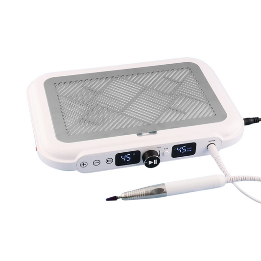Professional Nail Dust Vacuum with Dual Fans White