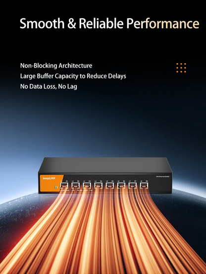 10Gbps 8-Port Ethernet Switch High Speed