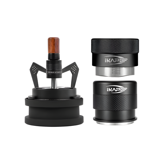 Black 58.5mm Espresso Tamper Tool Kit 3 Piece