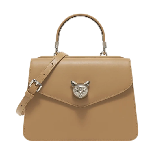 Fashionable Brown Leather Saddle Bag for Women