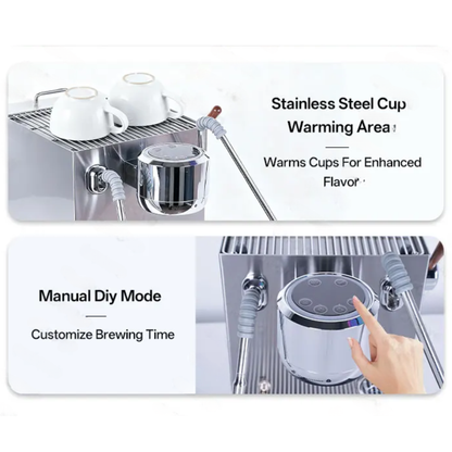 Semi-Automatic Espresso Machine 9Bar Dual Boiler OLED Display