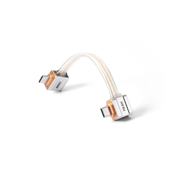 USB-C OTG Cable Pure Silver L-Shaped DAC Audio Cable
