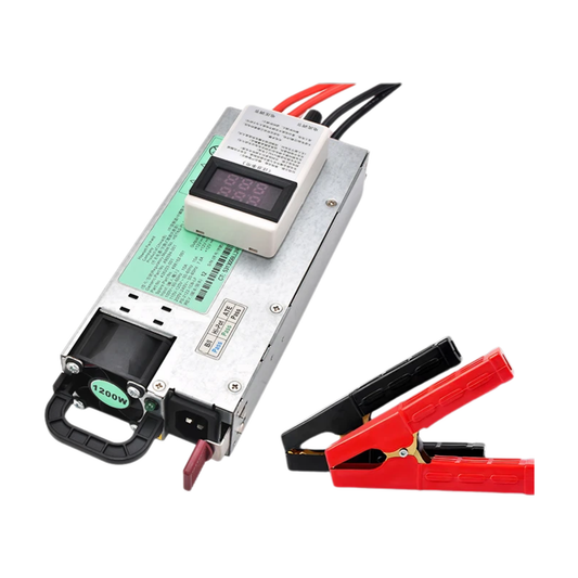 Solar-Ready 100A 12V Charger with Clip Connectors