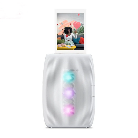 White Portable Smartphone Photo Printer with Bluetooth