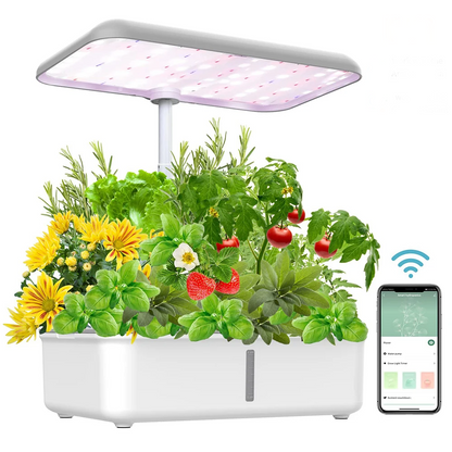 Smart Indoor Herb Garden Kit with LED Grow Light