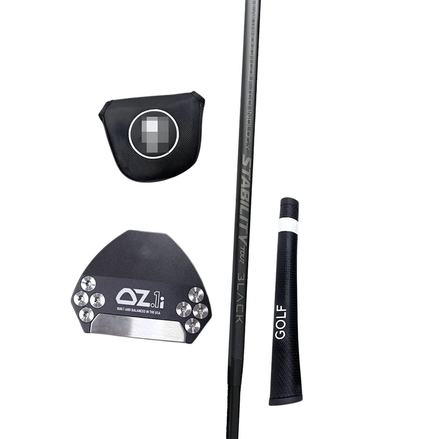 Black 35-Inch Right-Handed Golf Putter with Stable Feel