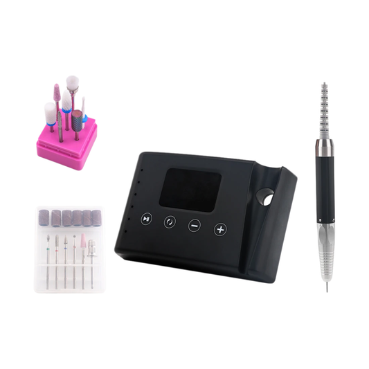 Powerful Electric Nail Drill 85W with Bits Black
